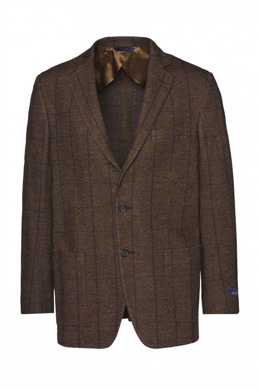 Zakó Brooks Brothers Spct Supersoft Ppkt Ps Sv Rgnt Brown Plaid